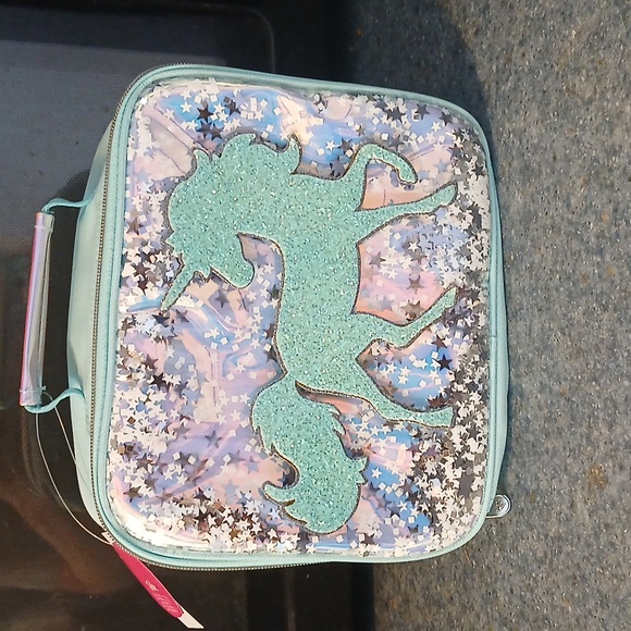 Justice Shakey Glitter Unicorn Insulated Lunch Tote - Picture 3 of 11